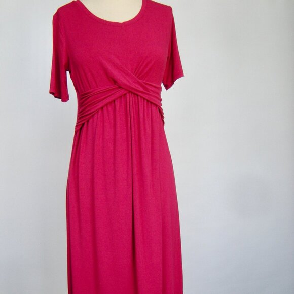 Ingrid & Isabel Maternity size S Dress - Cross Draped Pink Stretch Knee Length - Picture 1 of 9